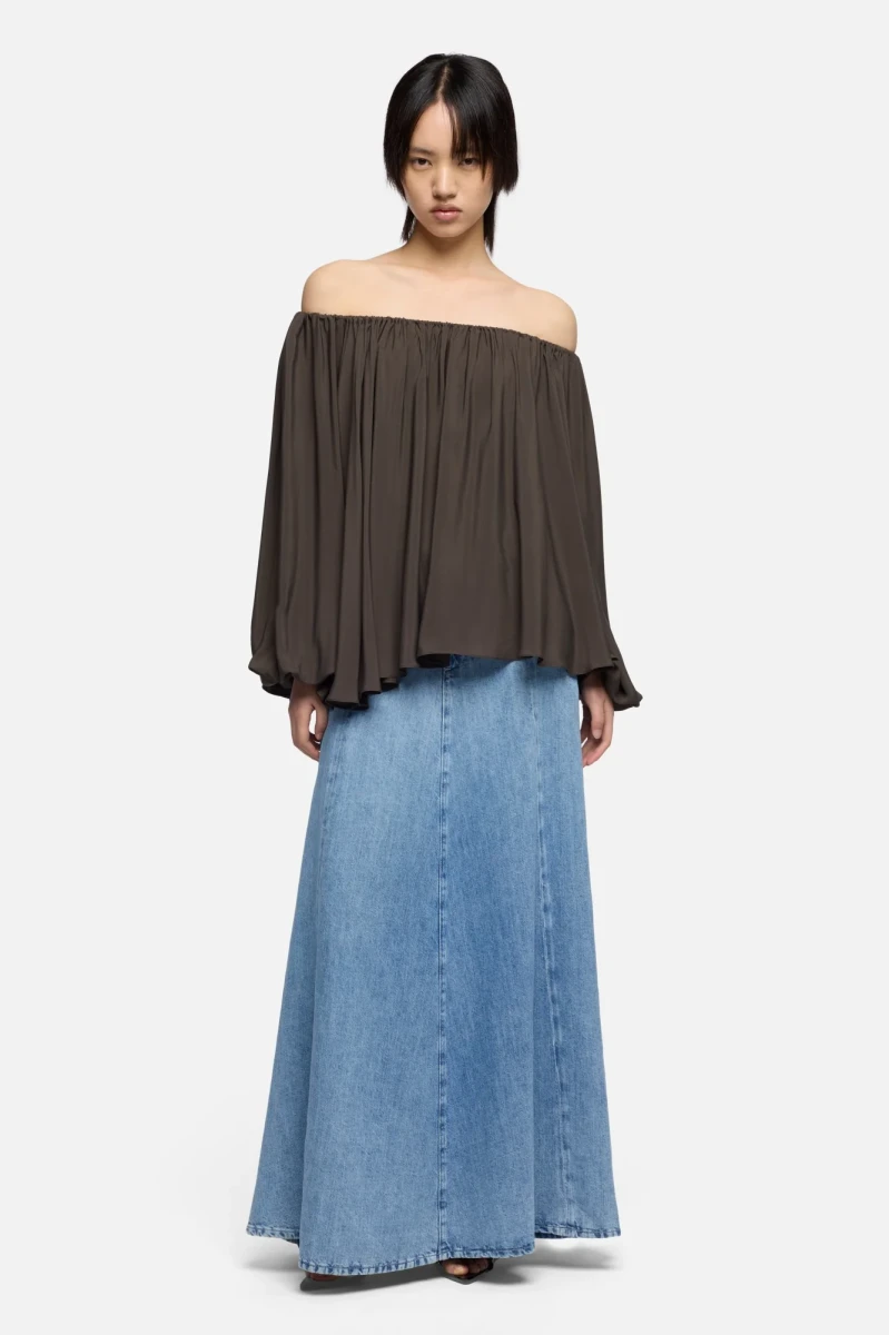 DŁUGA LEKKA SPÓDNICA DENIMOWA 7 FOR ALL MANKIND gdynia