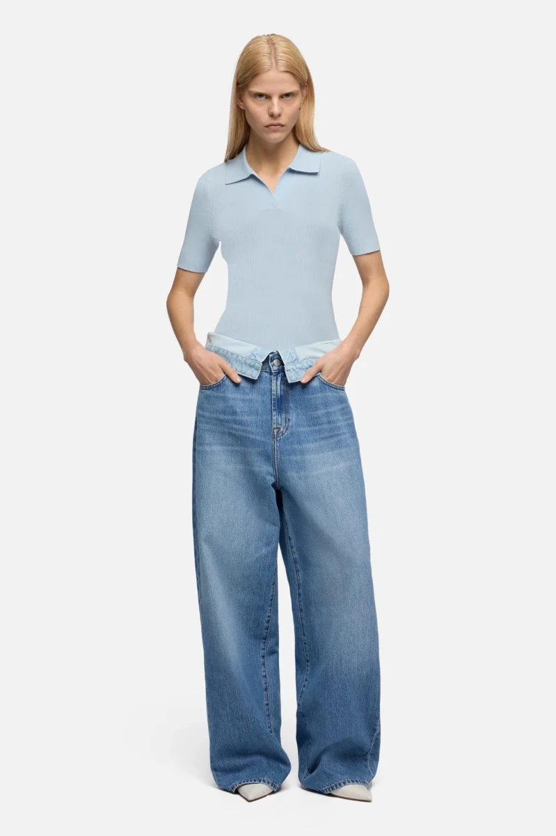 SZEROKIE JEANSY NISKI STAN 7 FOR ALL MANKIND  gdynia