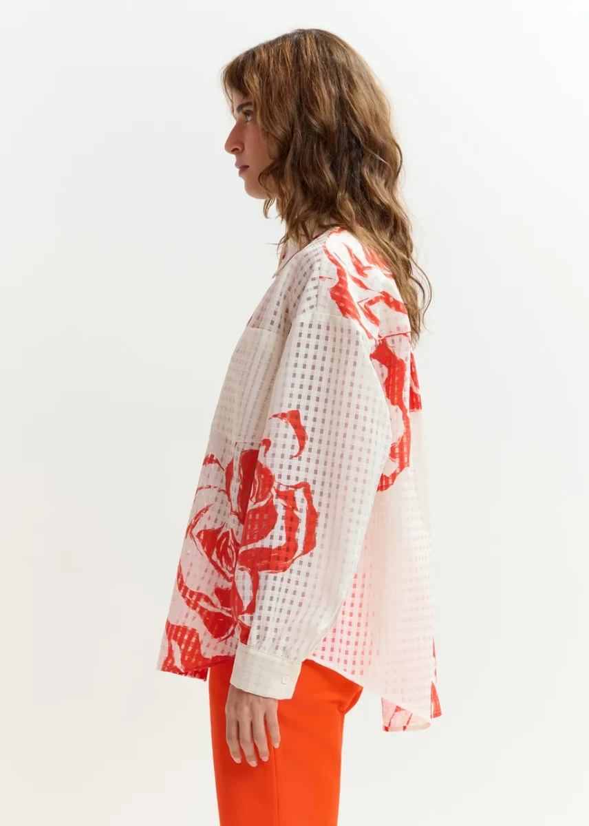 KOSZULA W PRZEŚWITUJĄCĄ KRATĘ ESSENTIEL ANTWERP