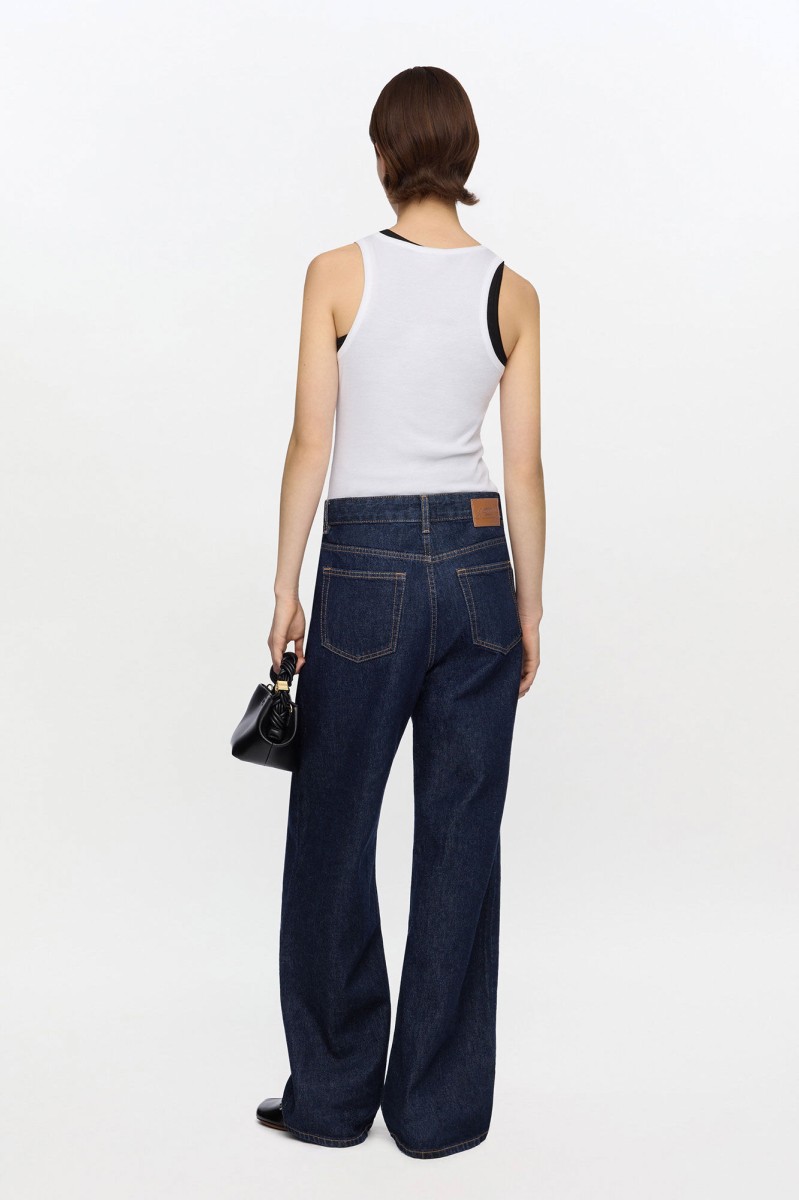 BIAŁA BAWEŁNIANA PODKOSZULKA GANNI