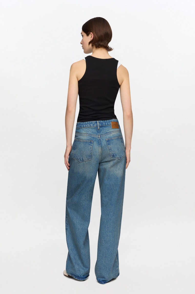 CZARNA BAWEŁNIANA PODKOSZULKA GANNI