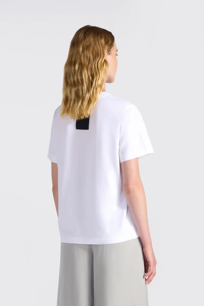 BIAŁY T-SHIRT Z HAFTEM LIVIANA CONTI