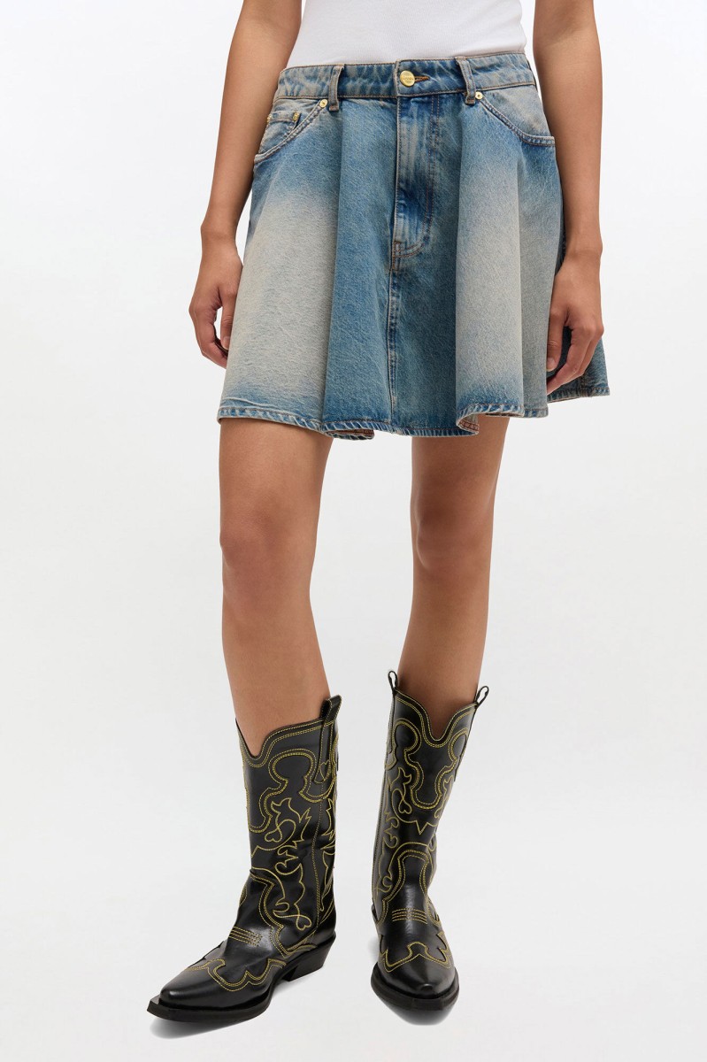 JEANSOWA SPÓDNICZKA MINI Z ORGANICZNEGO DENIMU GANNI