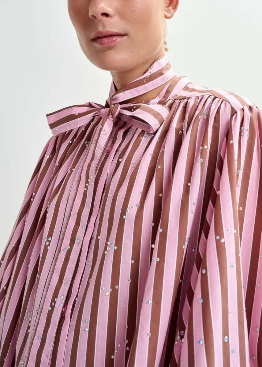 KOSZULOWA SUKIENKA OVERSIZE W PASKI ESSENTIEL ANTWERP