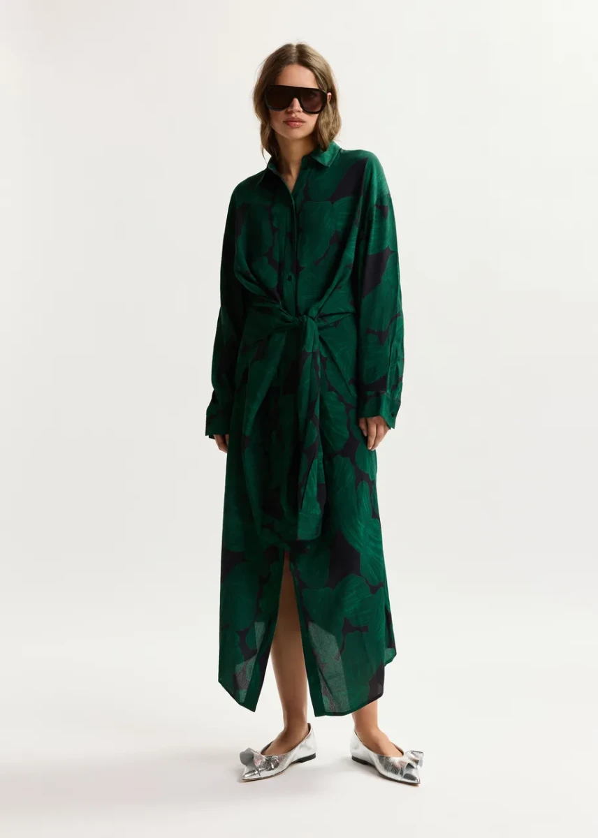 SUKIENKA MAXI Z PRINTEM W LIŚCIE ESSENTIEL ANTWERP