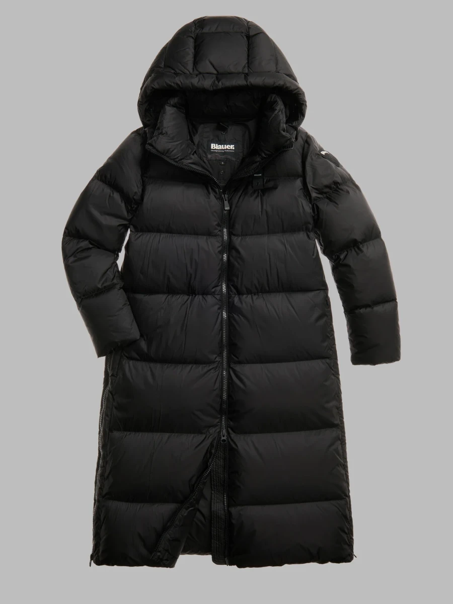 CZARNA MAXI PUCHOWA KURTKA BLAUER gdynia