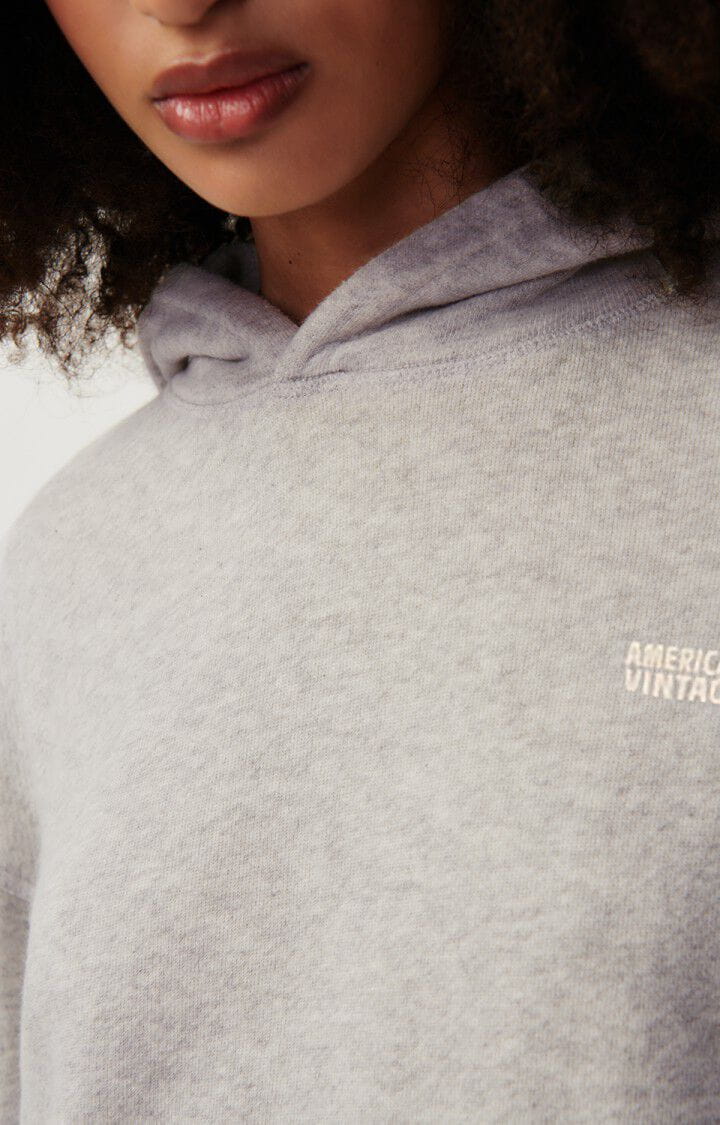 SZARA BLUZA Z KAPTUREM AMERICAN VINTAGE