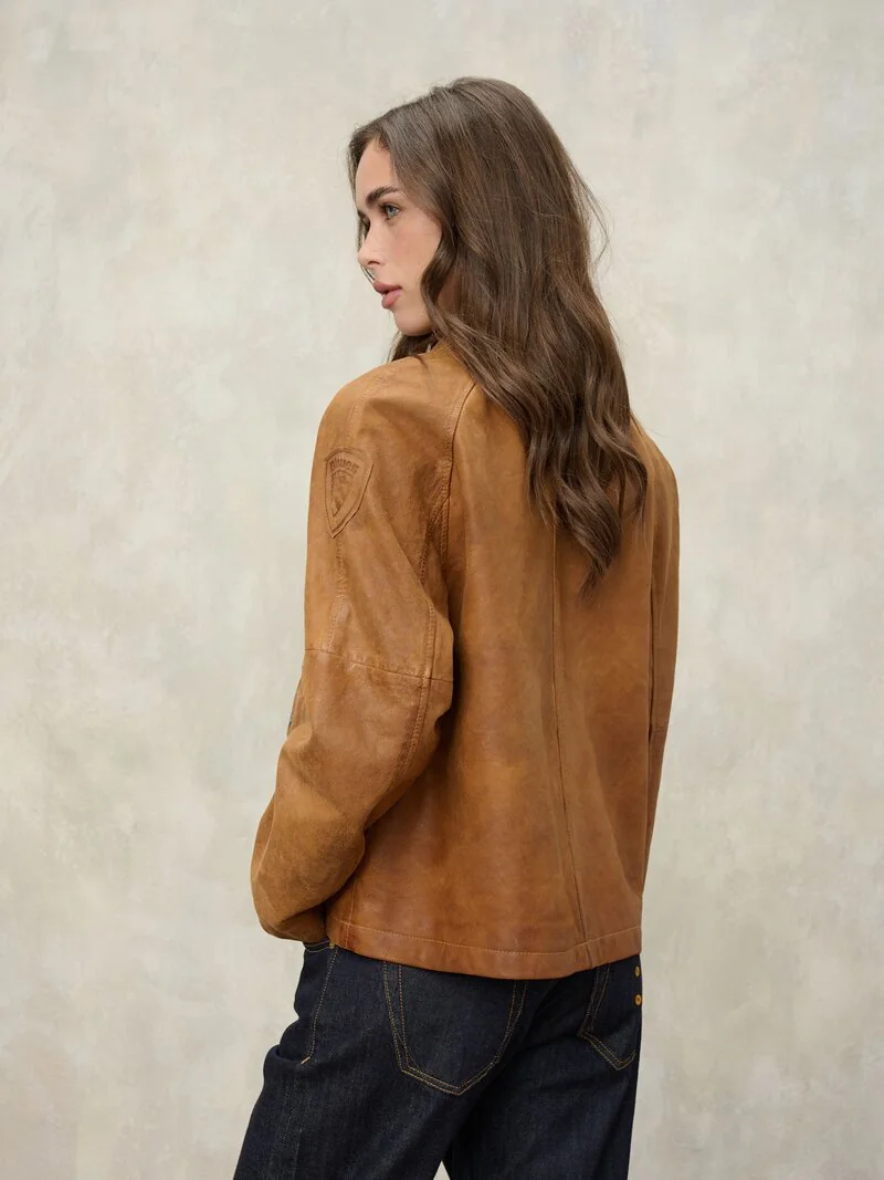 KURTKA SKÓRZANY ZAMSZ BLAUER wiosna lato gdynia