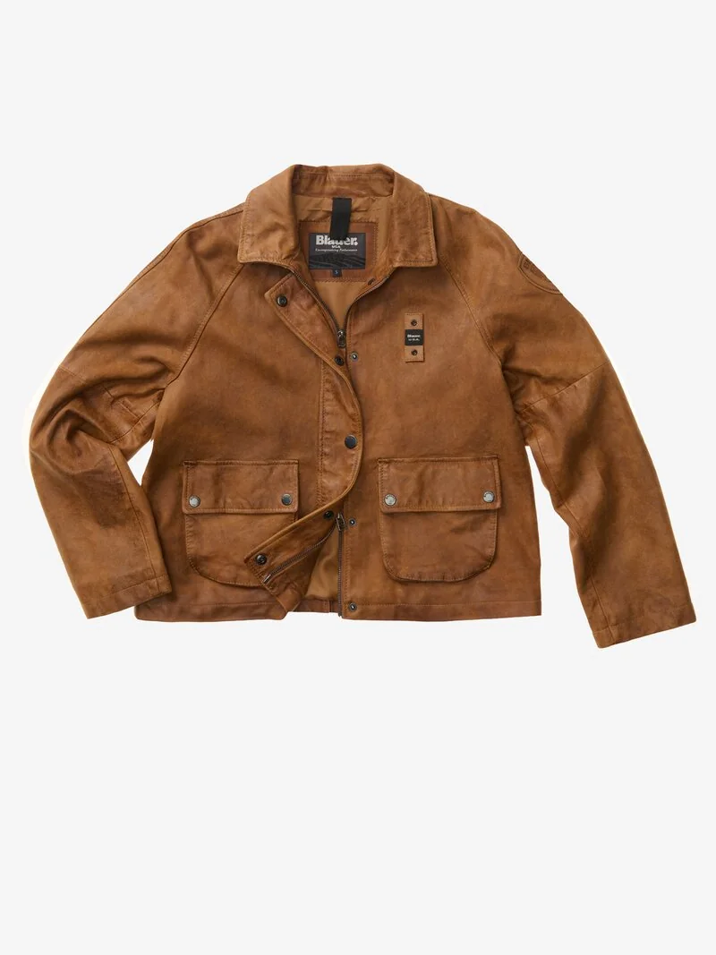 KURTKA SKÓRZANY ZAMSZ BLAUER wiosna lato gdynia