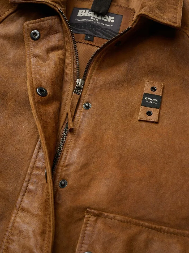 KURTKA SKÓRZANY ZAMSZ BLAUER wiosna lato gdynia