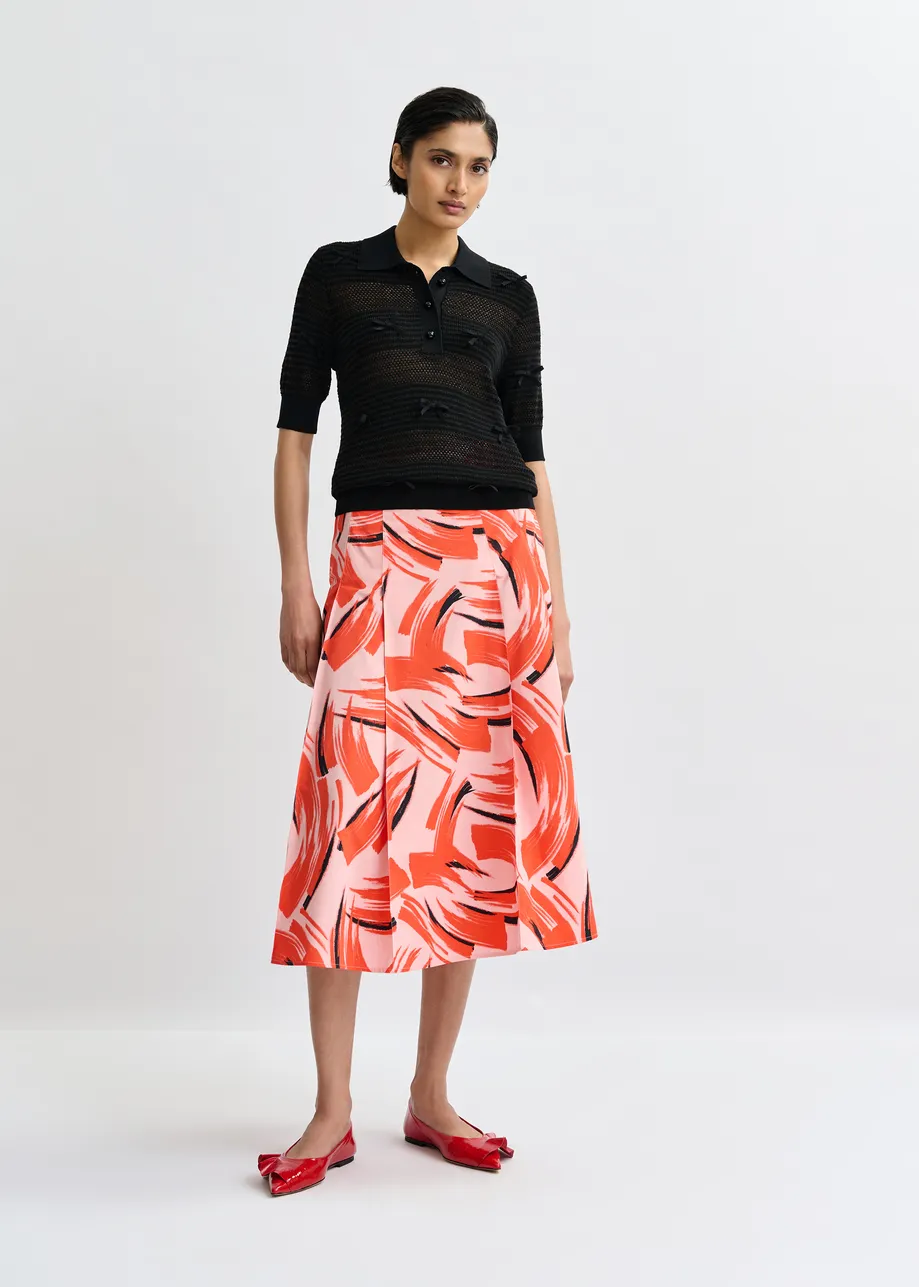 CZARNA DZIERGANA POLÓWKA Z KOKARDKAMI ESSENTIEL ANTWERP