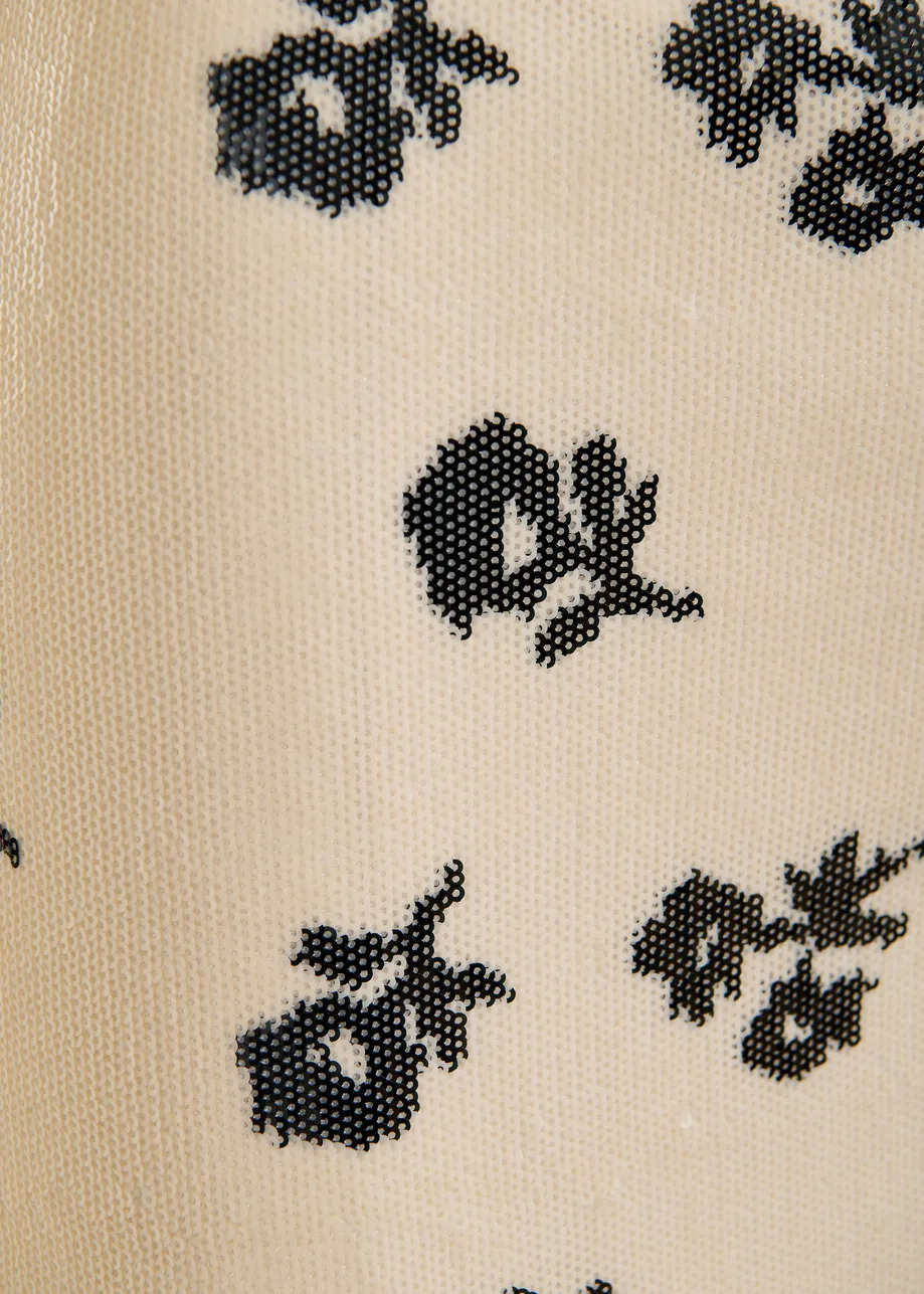 CEKINOWA SPÓDNICA MIDI W KWIATY ESSENTIEL ANTWERP