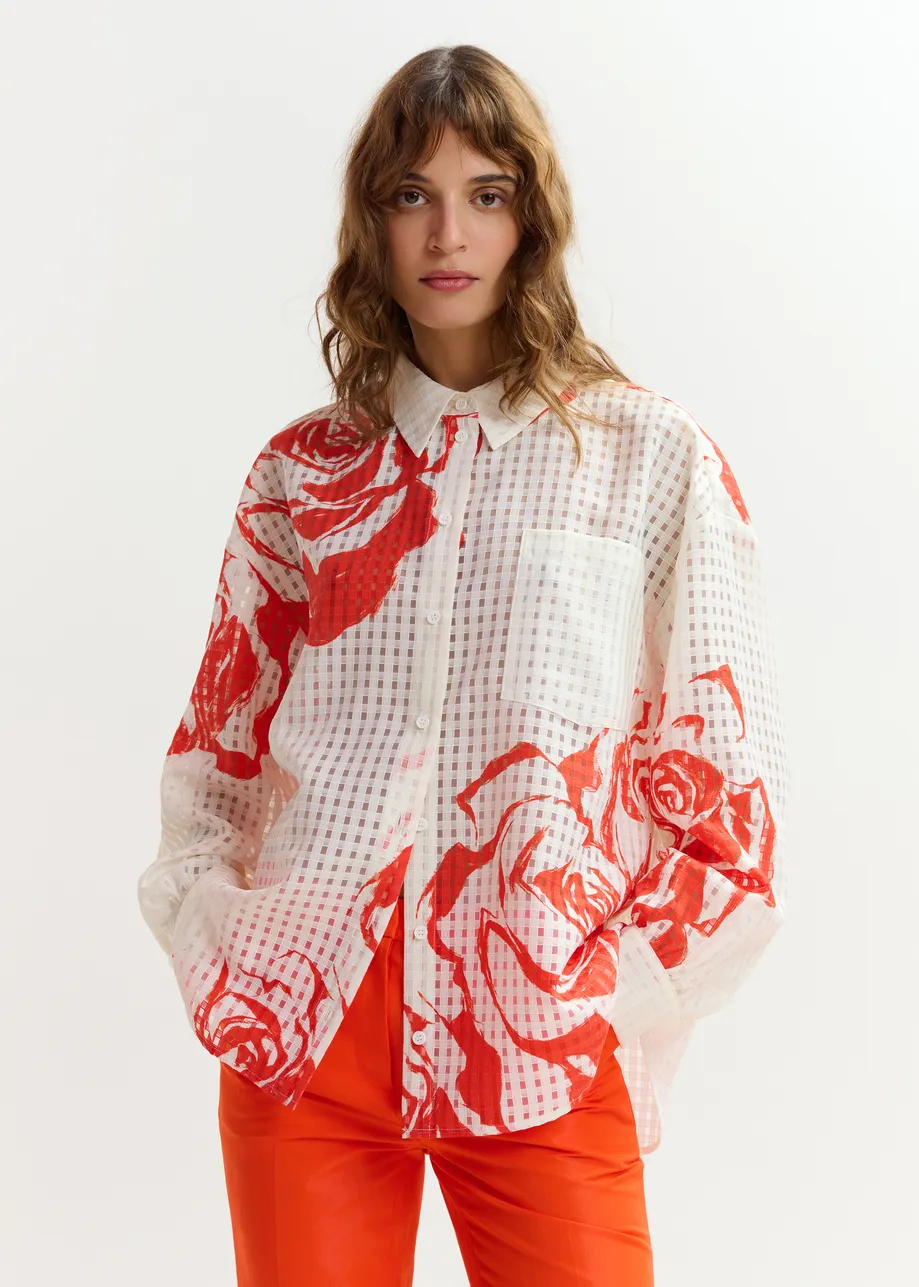 KOSZULA W PRZEŚWITUJĄCĄ KRATĘ ESSENTIEL ANTWERP