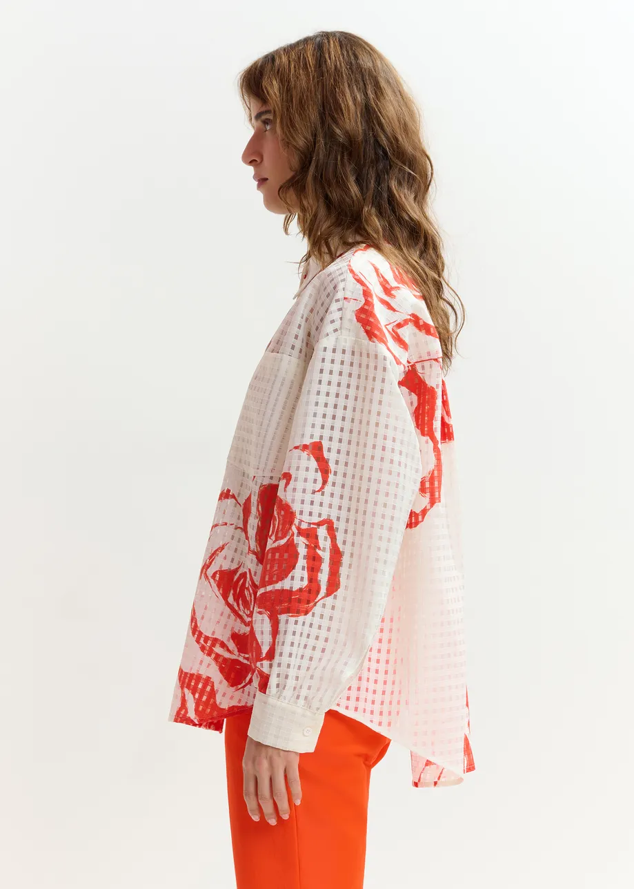 KOSZULA W PRZEŚWITUJĄCĄ KRATĘ ESSENTIEL ANTWERP