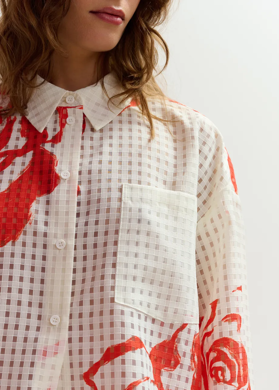 KOSZULA W PRZEŚWITUJĄCĄ KRATĘ ESSENTIEL ANTWERP