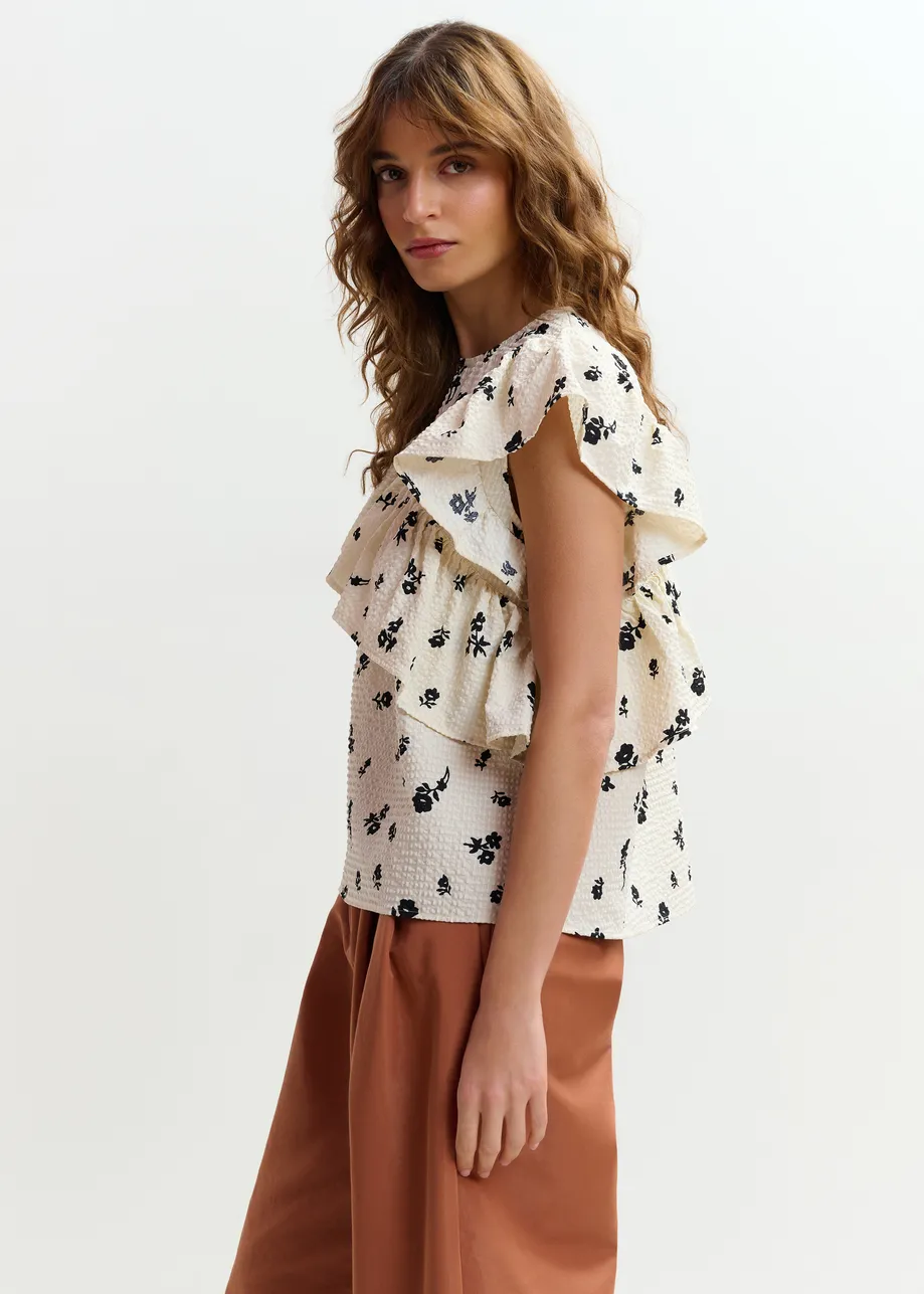 TOP Z FALBANĄ W KWIATY ESSENTIEL ANTWERP