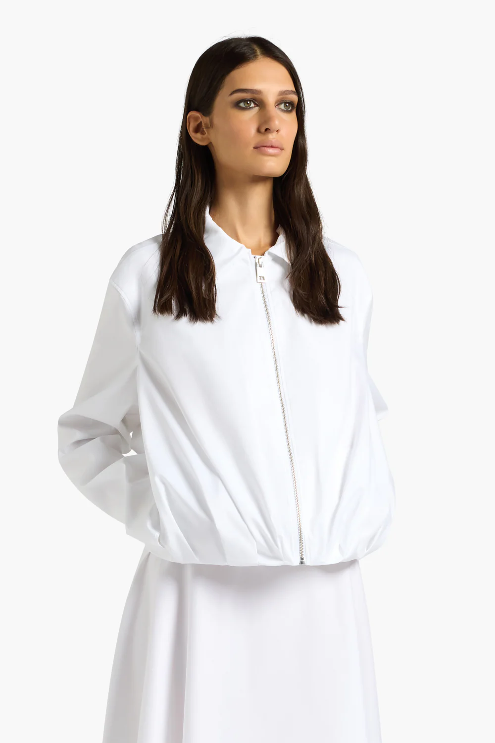 POPELINOWA BIAŁA BOMBERKA LIVIANA CONTI