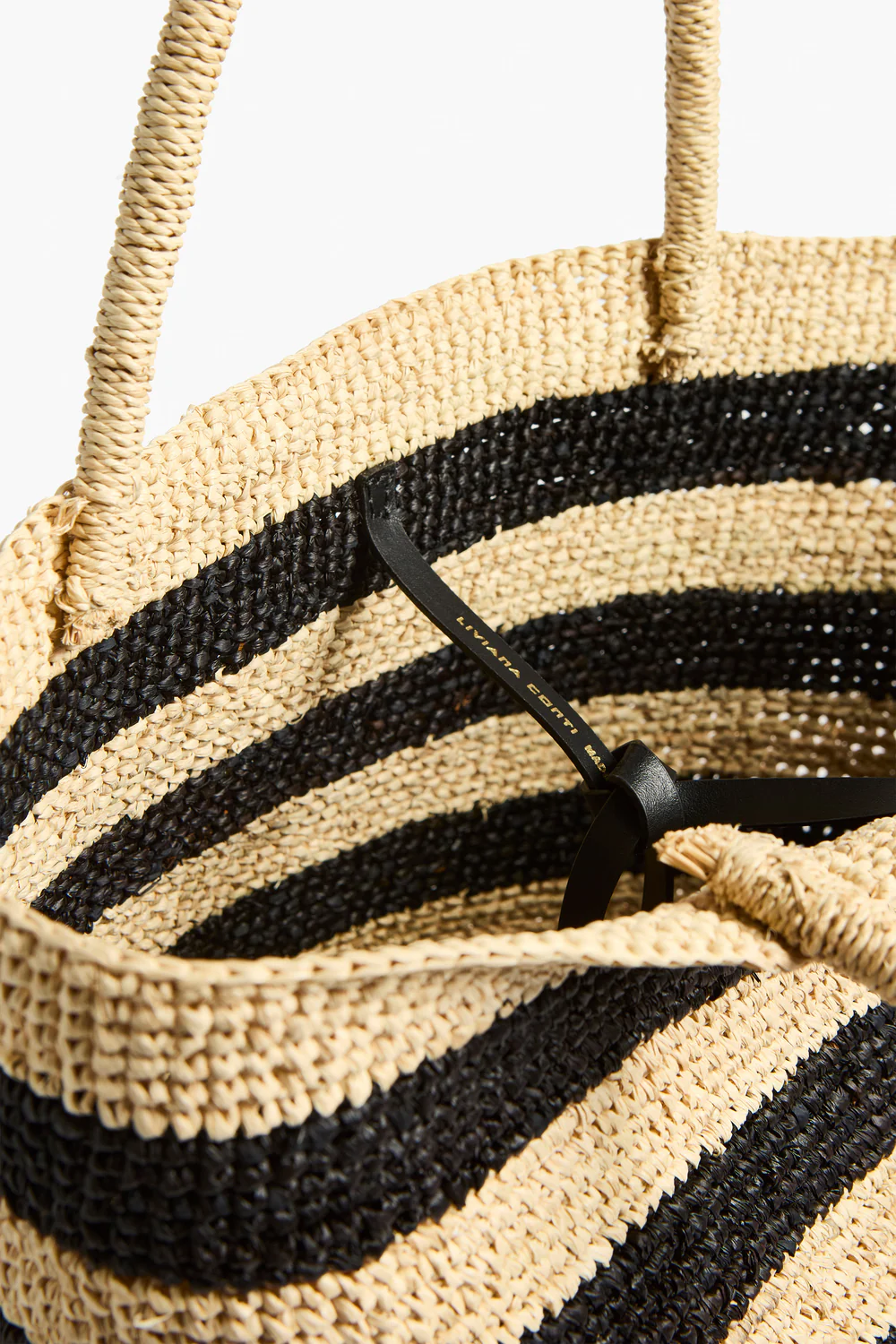 PLECIONA TORBA W PASKI Z RAFII LIVIANA CONTI