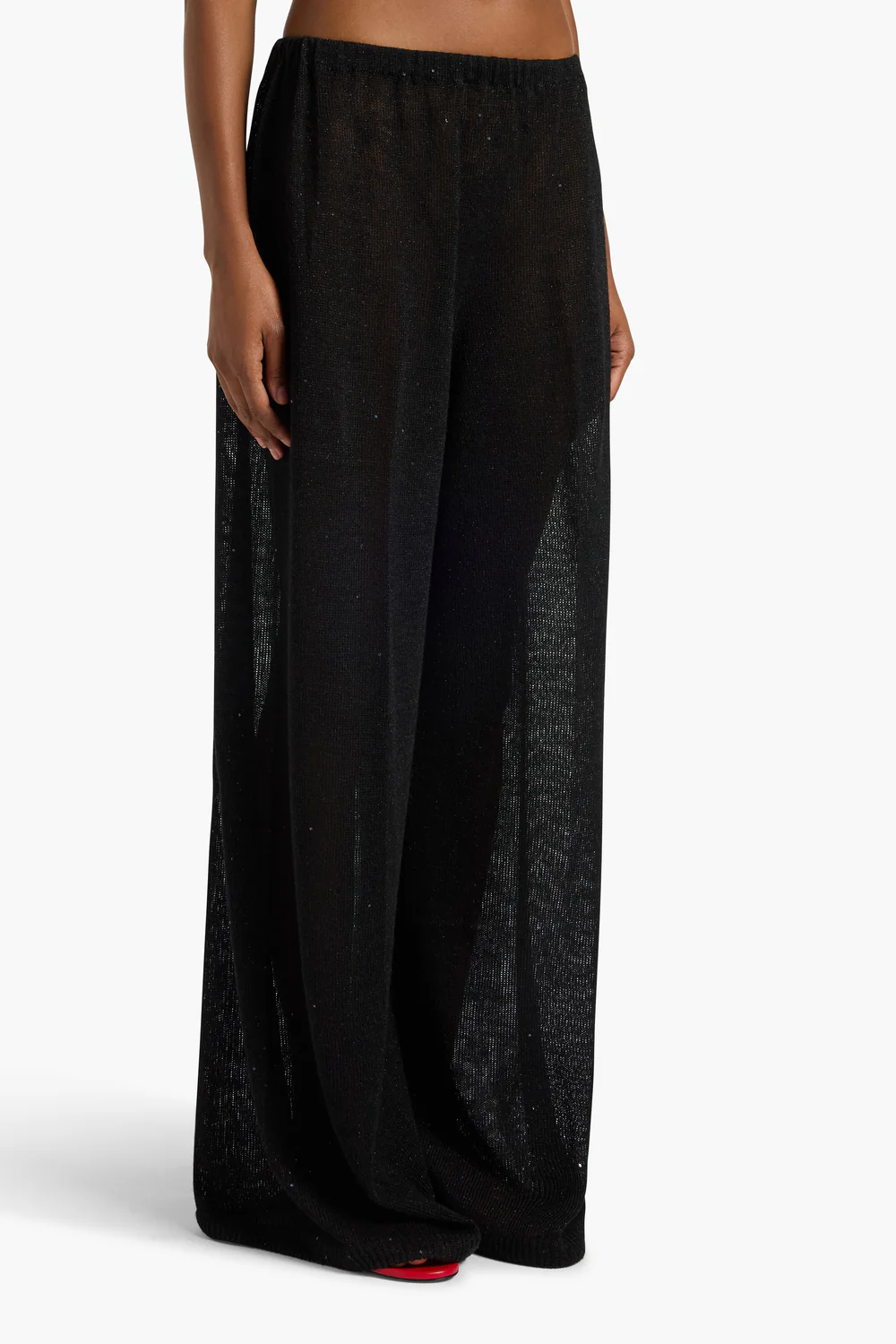 SPODNIE PALAZZO Z CEKINAMI LIVIANA CONTI