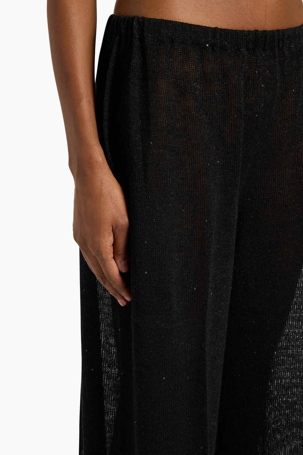 SPODNIE PALAZZO Z CEKINAMI LIVIANA CONTI