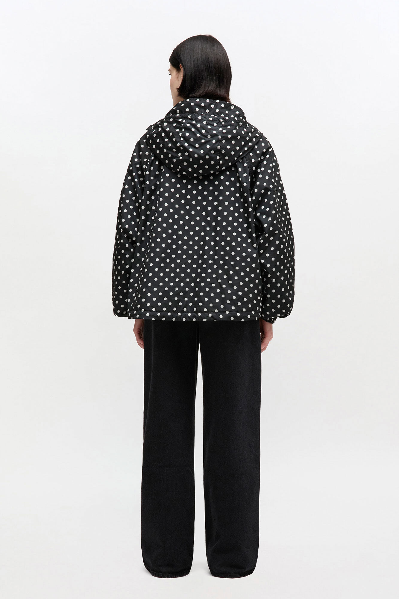 NYLONOWA KURTKA W GROCHY GANNI