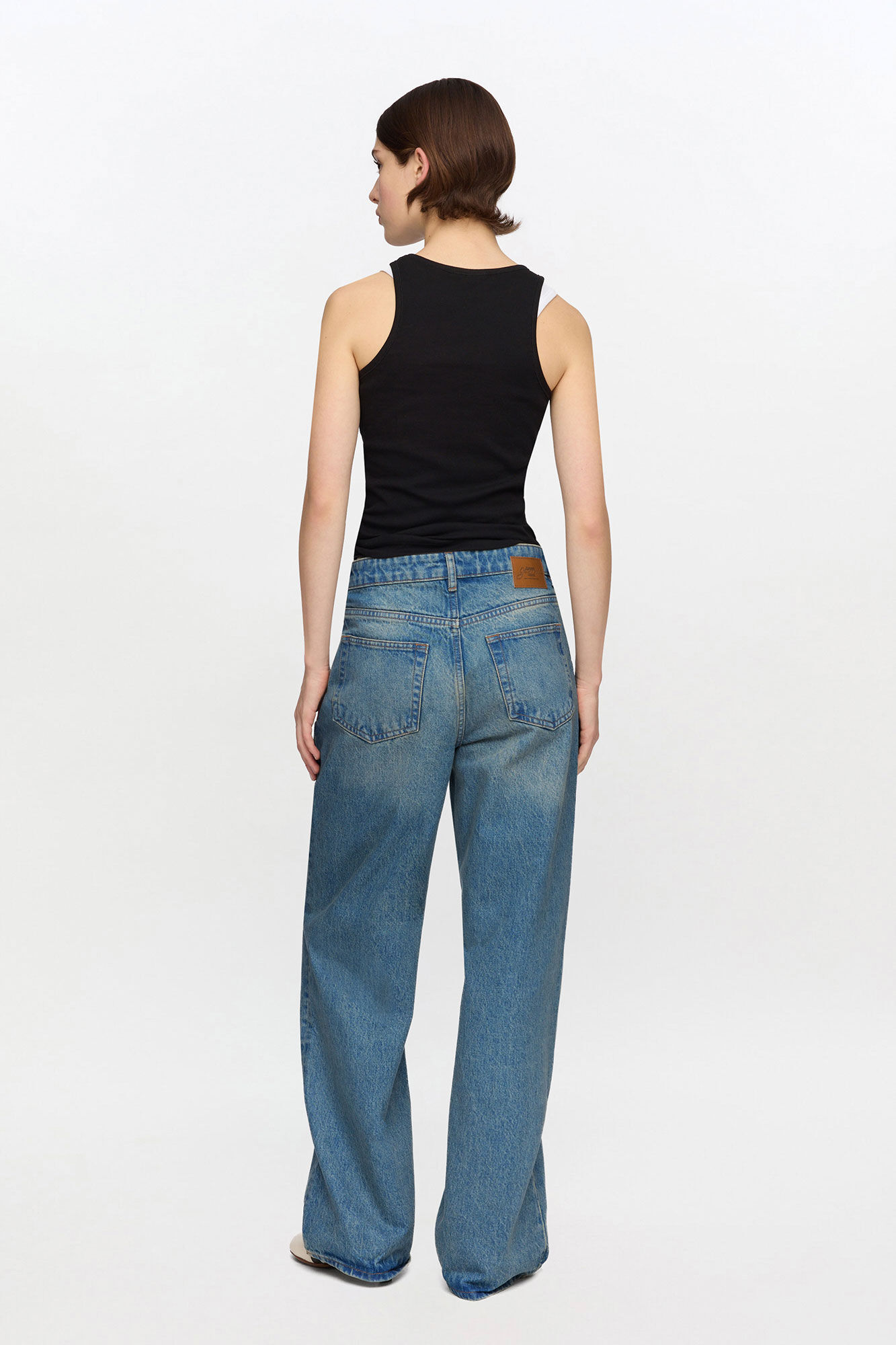 CZARNA BAWEŁNIANA PODKOSZULKA GANNI