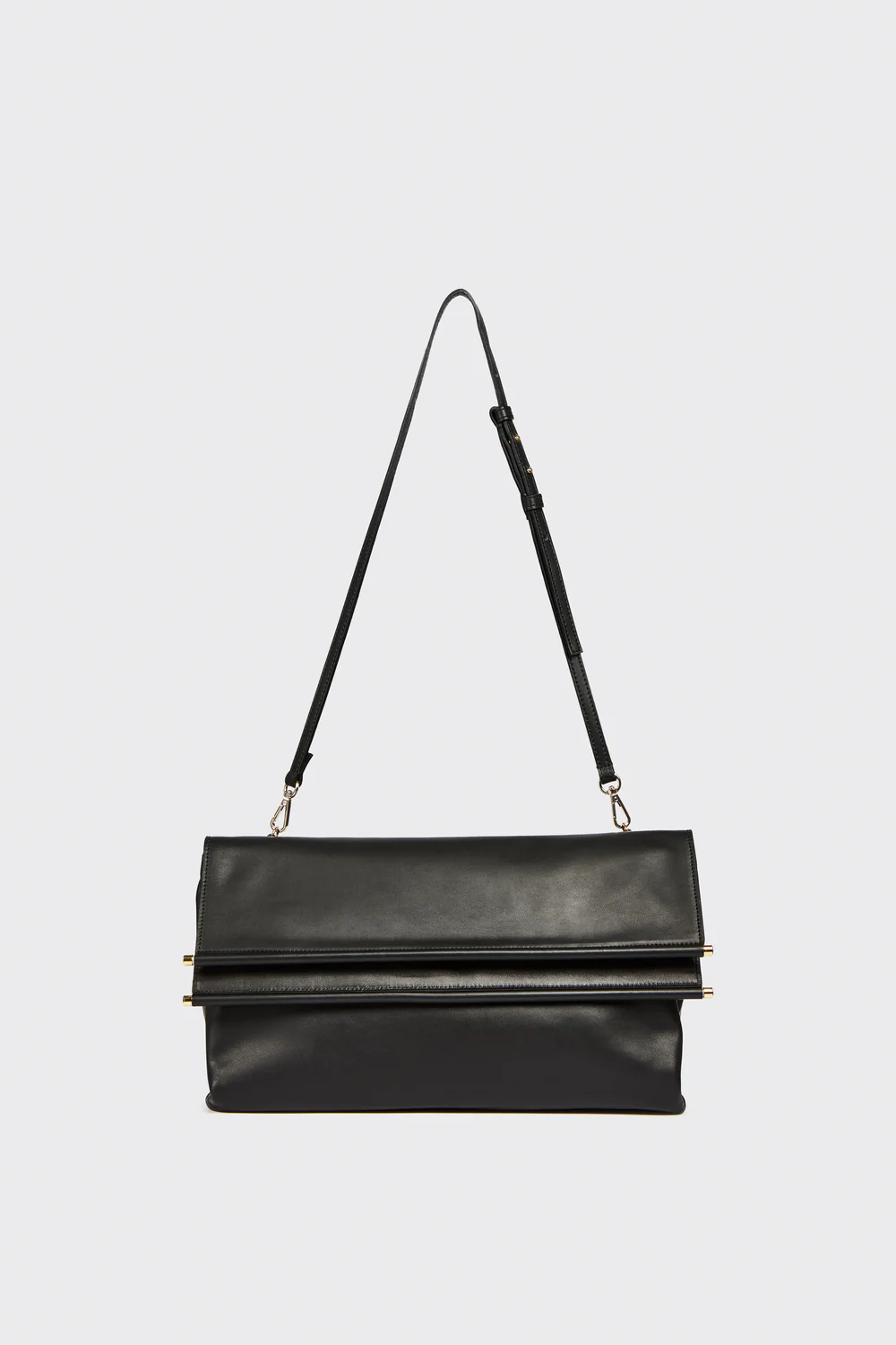 SKÓRZANA CZARNA TORBA CLUTCH LIVIANA CONTI