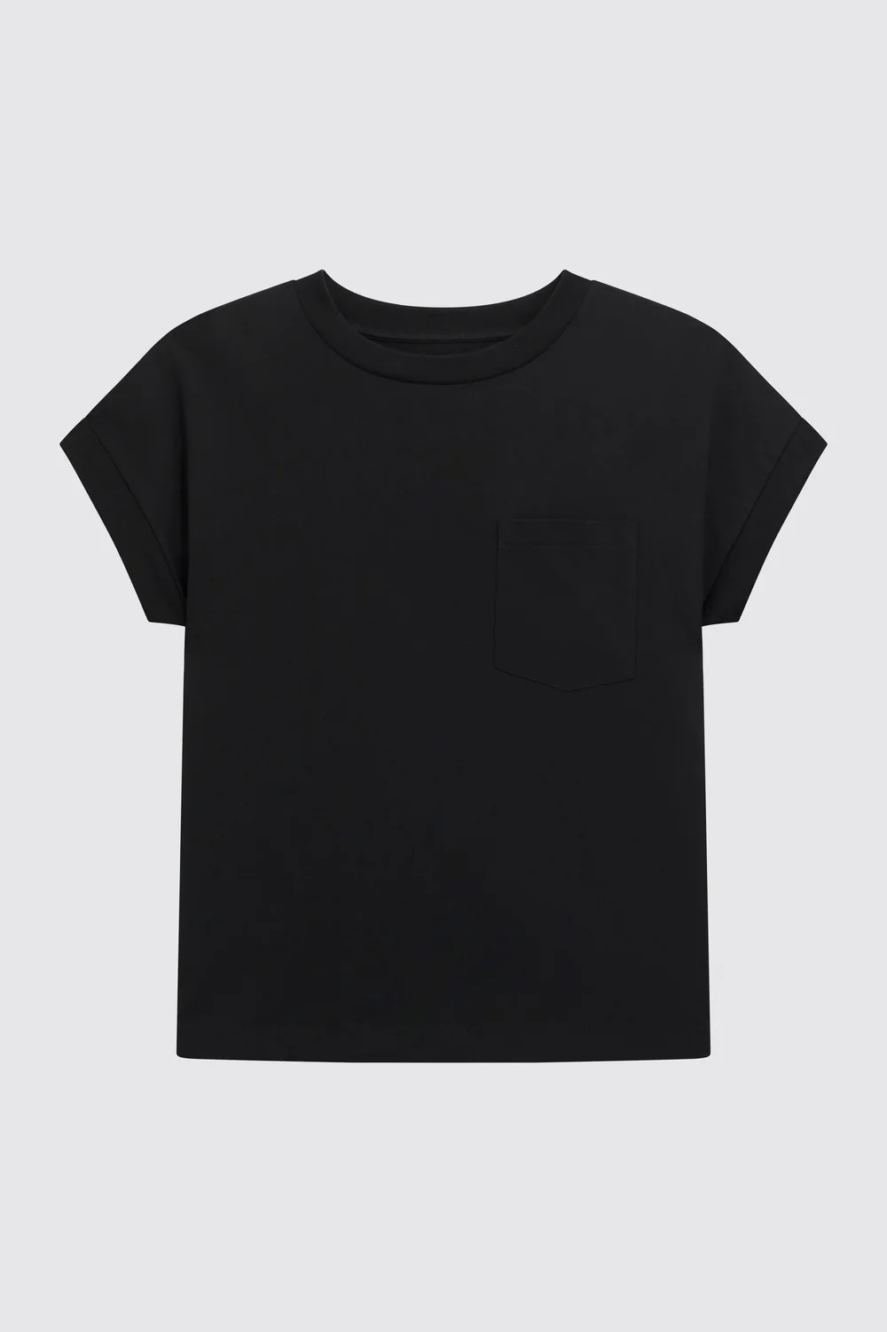 CZARNY T-SHIRT Z KIESZENIĄ LIVIANA CONTI