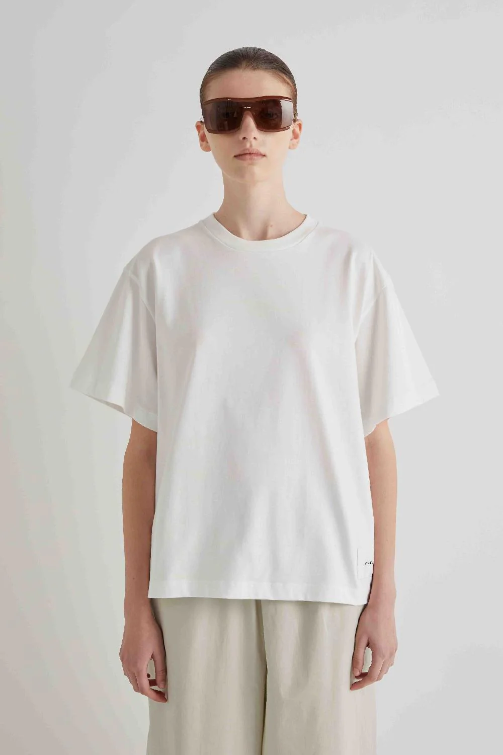 BAWEŁNIANY BIAŁY T-SHIRT MEIMEIJ