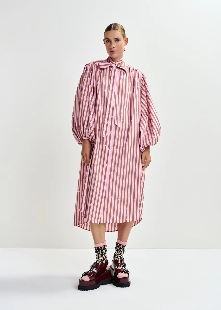 KOSZULOWA SUKIENKA OVERSIZE W PASKI ESSENTIEL ANTWERP