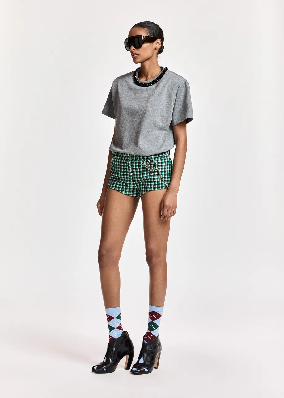 BAWEŁNIANY T-SHIRT Z PODUSZKAMI NA RAMIONACH ESSENTIEL ANTWERP