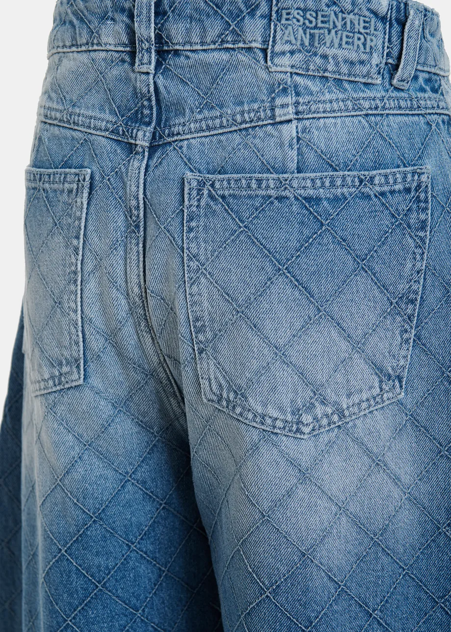 JEANSY BARREL Z OZDOBNYMI PRZESZYCIAMI ESSENTIEL ANTWERP