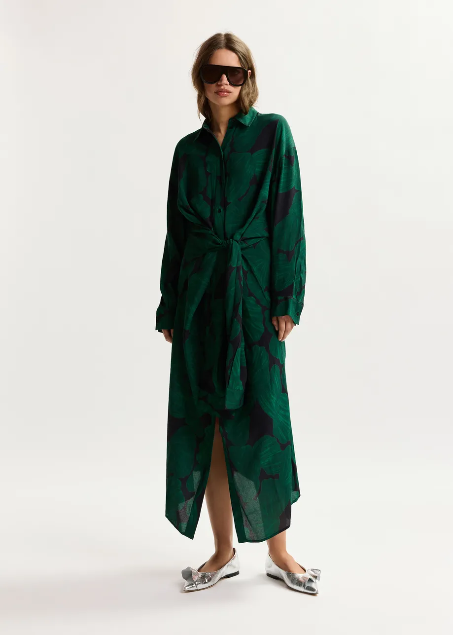 SUKIENKA MAXI Z PRINTEM W LIŚCIE ESSENTIEL ANTWERP