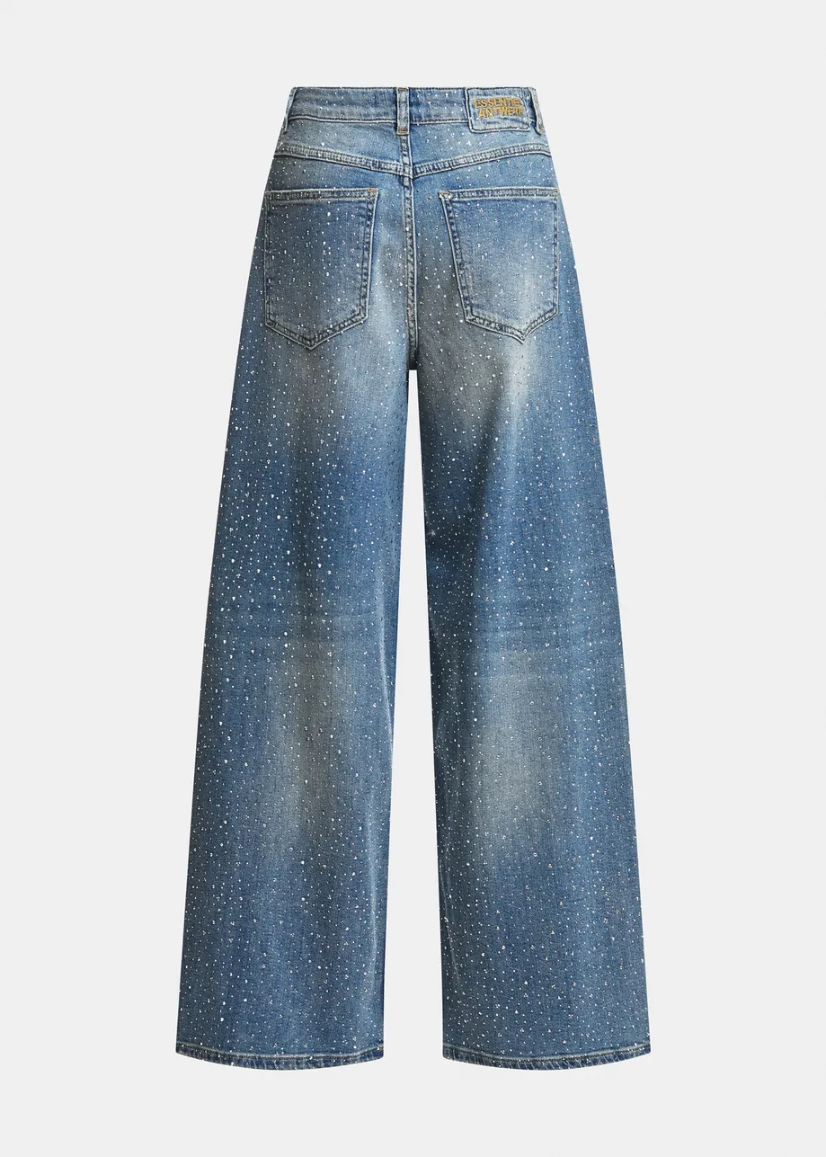SZEROKIE JEANSY Z KRYSZTAŁKAMI ESSENTIEL ANTWERP