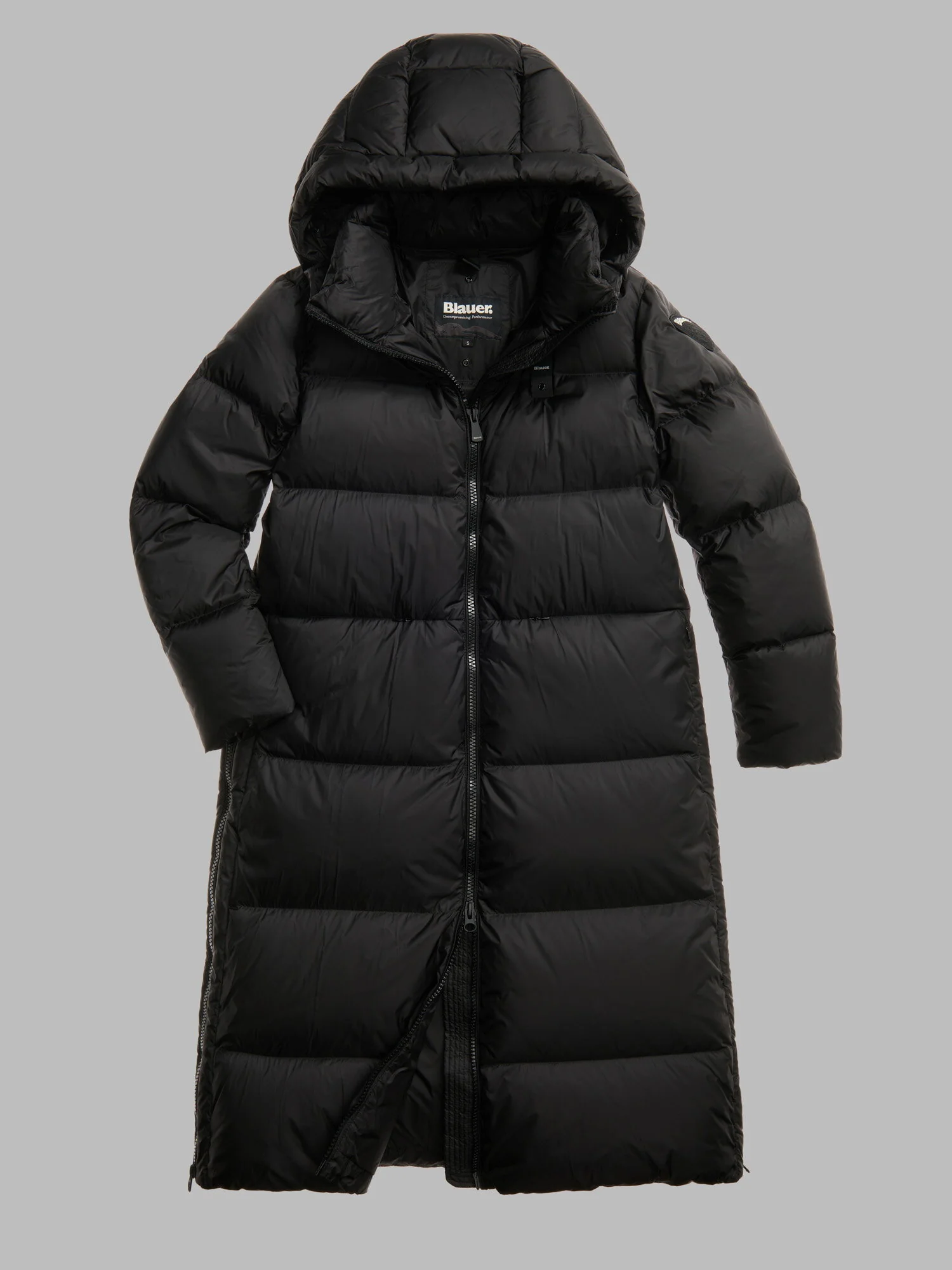 CZARNA MAXI PUCHOWA KURTKA BLAUER gdynia